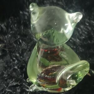 Green Glass Figurine